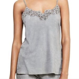 Ralph Lauren gray suede tank top size 8 NWT